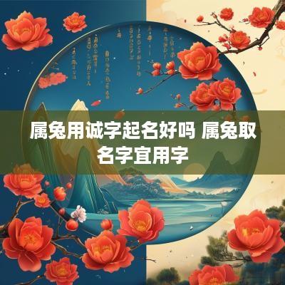 属兔用诚字起名好吗 属兔取名字宜用字