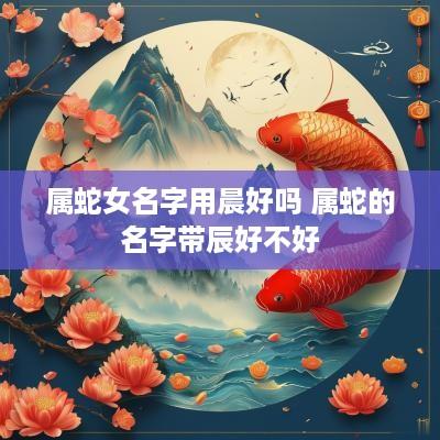 属蛇女名字用晨好吗 属蛇的名字带辰好不好