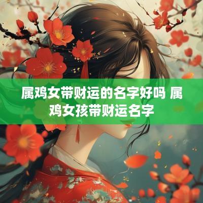 属鸡女带财运的名字好吗 属鸡女孩带财运名字