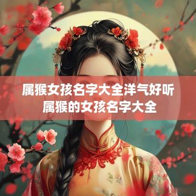 属猴女孩名字大全洋气好听 属猴的女孩名字大全