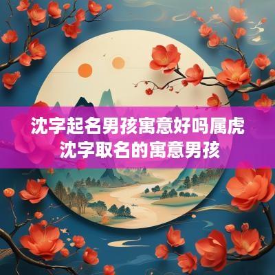 沈字起名男孩寓意好吗属虎 沈字取名的寓意男孩