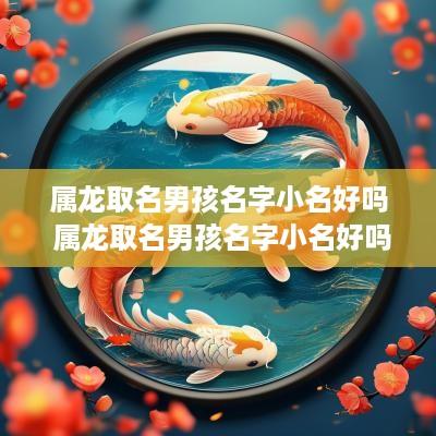 属龙取名男孩名字小名好吗 属龙取名男孩名字小名好吗