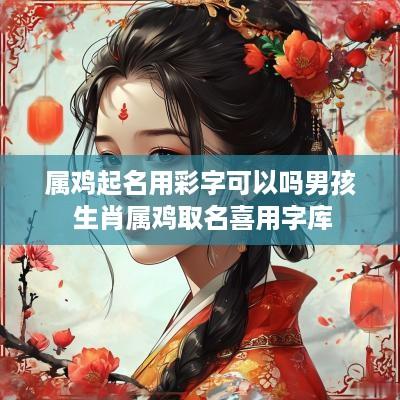 属鸡起名用彩字可以吗男孩 生肖属鸡取名喜用字库