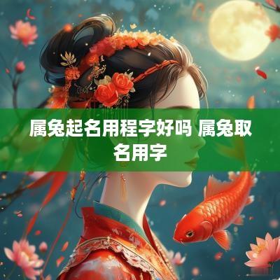 属兔起名用程字好吗 属兔取名用字