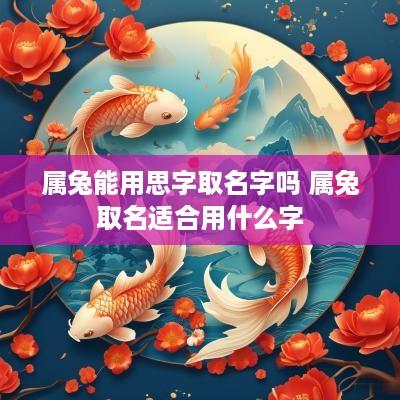 属兔能用思字取名字吗 属兔取名适合用什么字