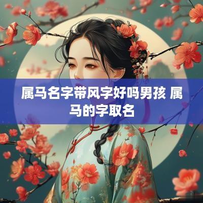 属马名字带风字好吗男孩 属马的字取名