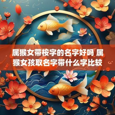 属猴女带桉字的名字好吗 属猴女孩取名字带什么字比较好