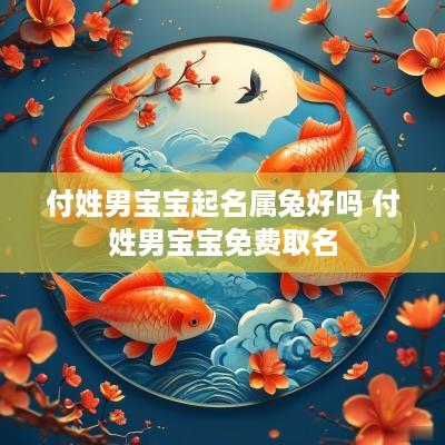 付姓男宝宝起名属兔好吗 付姓男宝宝免费取名