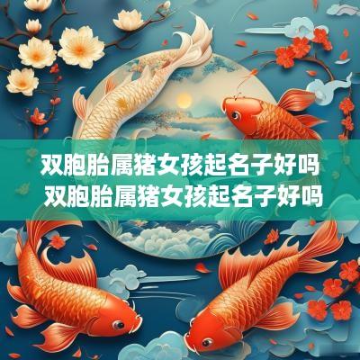 双胞胎属猪女孩起名子好吗 双胞胎属猪女孩起名子好吗