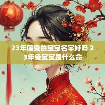 23年属兔的宝宝名字好吗 23年兔宝宝是什么命