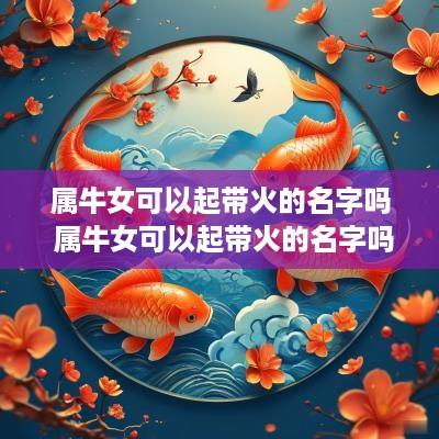 属牛女可以起带火的名字吗 属牛女可以起带火的名字吗好吗