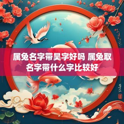属兔名字带昊字好吗 属兔取名字带什么字比较好