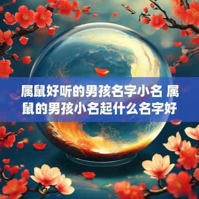 属鼠好听的男孩名字小名 属鼠的男孩小名起什么名字好