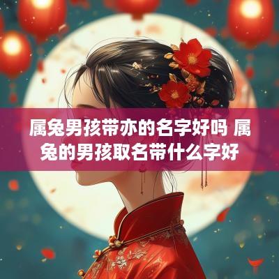 属兔男孩带亦的名字好吗 属兔的男孩取名带什么字好