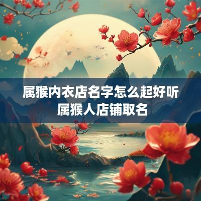 属猴内衣店名字怎么起好听 属猴人店铺取名