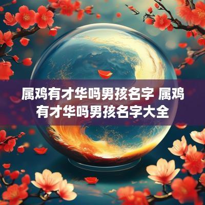 属鸡有才华吗男孩名字 属鸡有才华吗男孩名字大全