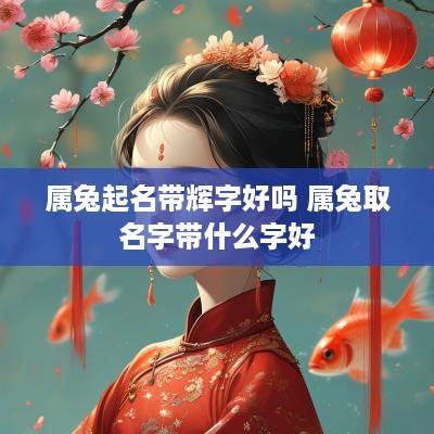 属兔起名带辉字好吗 属兔取名字带什么字好
