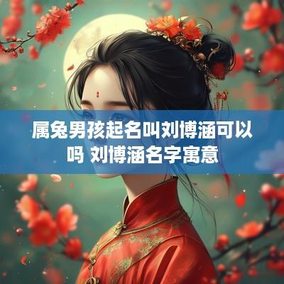 属兔男孩起名叫刘博涵可以吗 刘博涵名字寓意