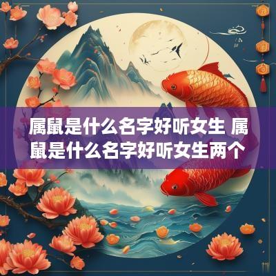 属鼠是什么名字好听女生 属鼠是什么名字好听女生两个字
