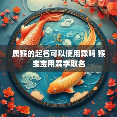 属猴的起名可以使用霖吗 猴宝宝用霖字取名