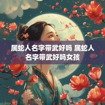 属蛇人名字带武好吗 属蛇人名字带武好吗女孩