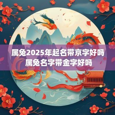 属兔2026年起名带京字好吗 属兔名字带金字好吗 属兔2026年起名带京字好吗 属兔名字带金字好吗
