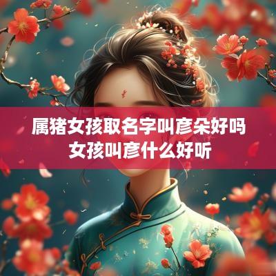 属猪女孩取名字叫彦朵好吗 女孩叫彦什么好听