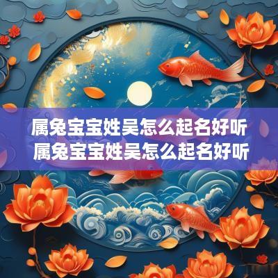 属兔宝宝姓吴怎么起名好听 属兔宝宝姓吴怎么起名好听男孩 属兔宝宝姓吴怎么起名好听 属兔宝宝姓吴怎么起名好听男孩