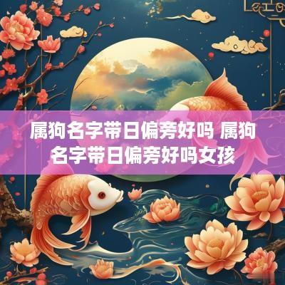 属狗名字带日偏旁好吗 属狗名字带日偏旁好吗女孩