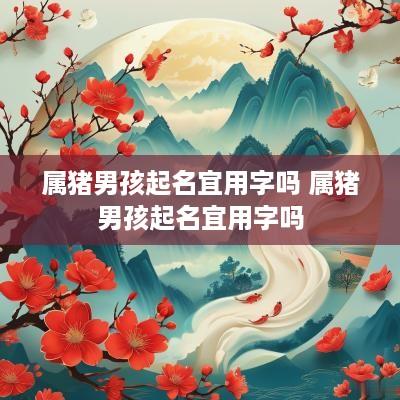 属猪男孩起名宜用字吗 属猪男孩起名宜用字吗