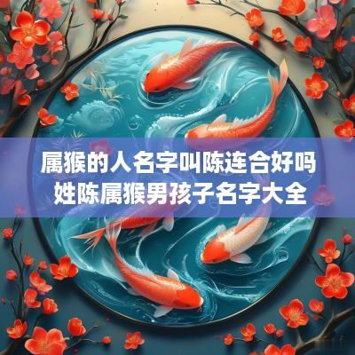 属猴的人名字叫陈连合好吗 姓陈属猴男孩子名字大全