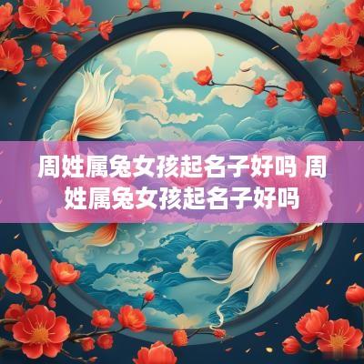 周姓属兔女孩起名子好吗 周姓属兔女孩起名子好吗
