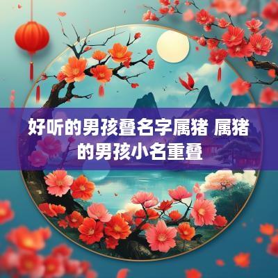 好听的男孩叠名字属猪 属猪的男孩小名重叠