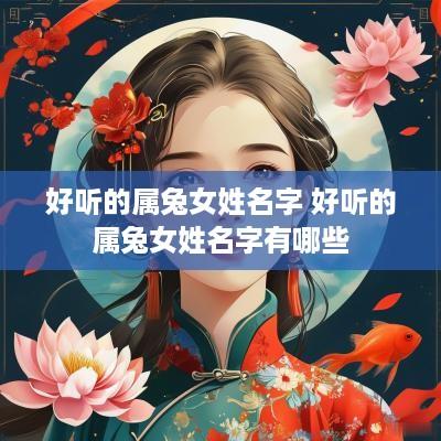 好听的属兔女姓名字 好听的属兔女姓名字有哪些