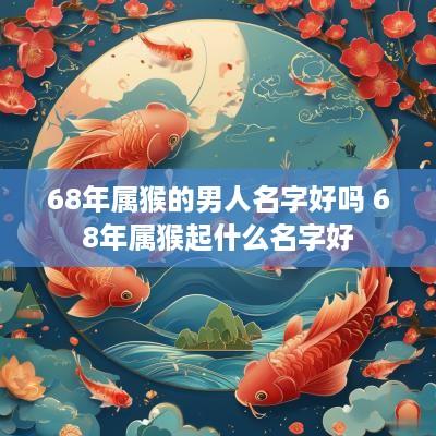 68年属猴的男人名字好吗 68年属猴起什么名字好