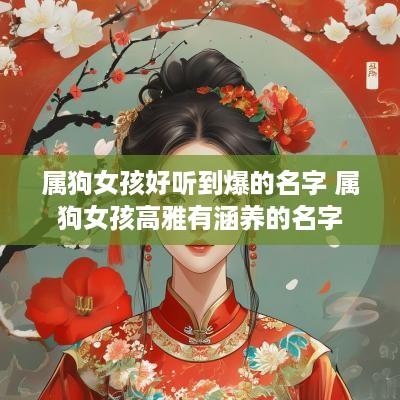 属狗女孩好听到爆的名字 属狗女孩高雅有涵养的名字