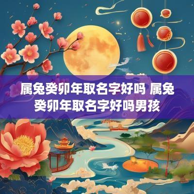 属兔癸卯年取名字好吗 属兔癸卯年取名字好吗男孩