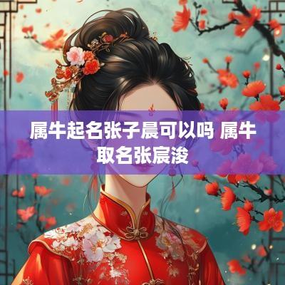 属牛起名张子晨可以吗 属牛取名张宸浚