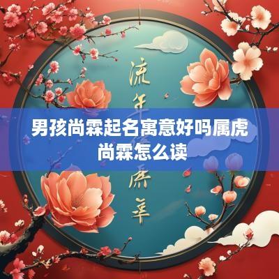 男孩尚霖起名寓意好吗属虎 尚霖怎么读