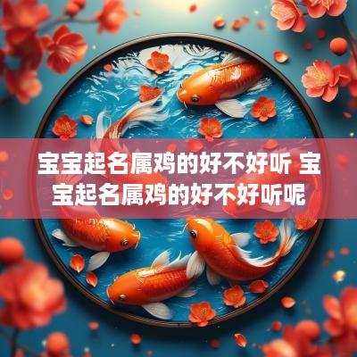 宝宝起名属鸡的好不好听 宝宝起名属鸡的好不好听呢
