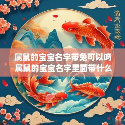 属鼠的宝宝名字带兔可以吗 属鼠的宝宝名字里面带什么字好呢