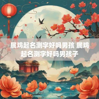 属鸡起名测字好吗男孩 属鸡起名测字好吗男孩子