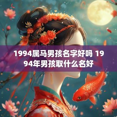 1994属马男孩名字好吗 1994年男孩取什么名好
