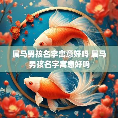 属马男孩名字寓意好吗 属马男孩名字寓意好吗