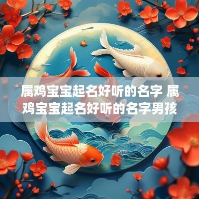 属鸡宝宝起名好听的名字 属鸡宝宝起名好听的名字男孩