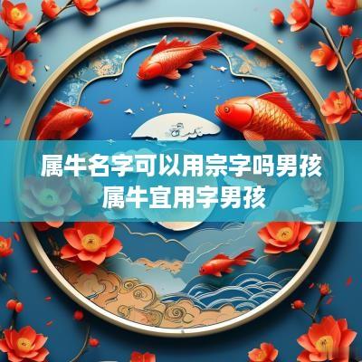 属牛名字可以用宗字吗男孩 属牛宜用字男孩