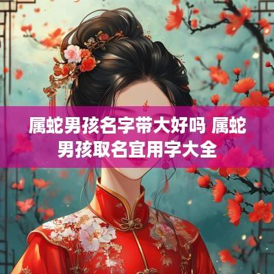 属蛇男孩名字带大好吗 属蛇男孩取名宜用字大全