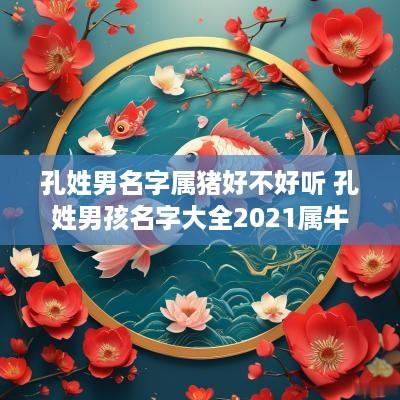 孔姓男名字属猪好不好听 孔姓男孩名字大全2025属牛