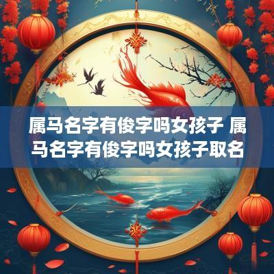 属马名字有俊字吗女孩子 属马名字有俊字吗女孩子取名