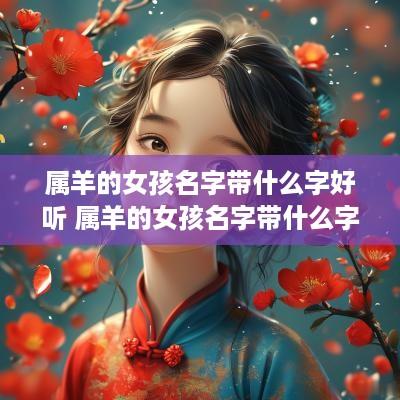 属羊的女孩名字带什么字好听 属羊的女孩名字带什么字好听又有寓意
